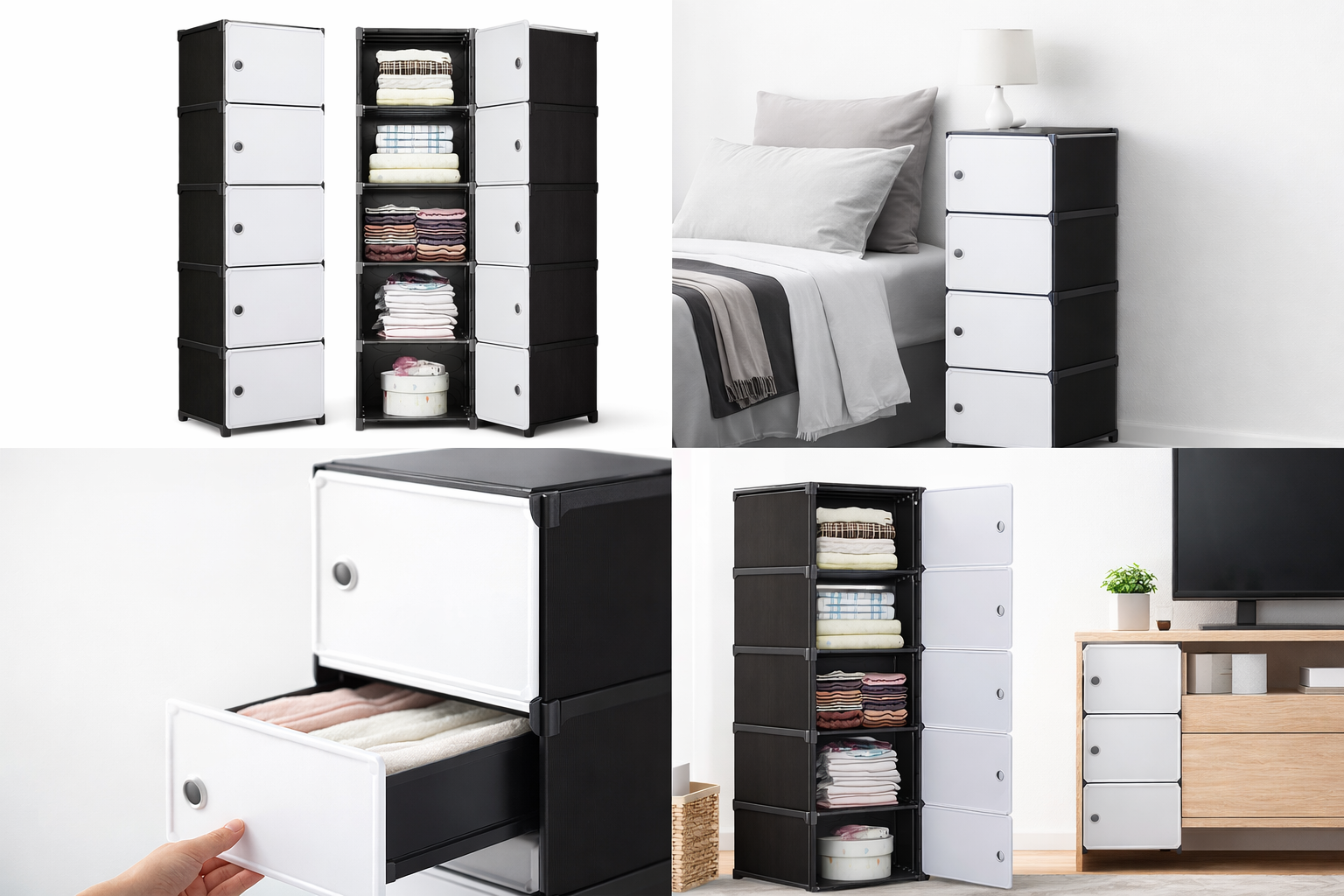 Colonne de rangement modulable pour intérieur